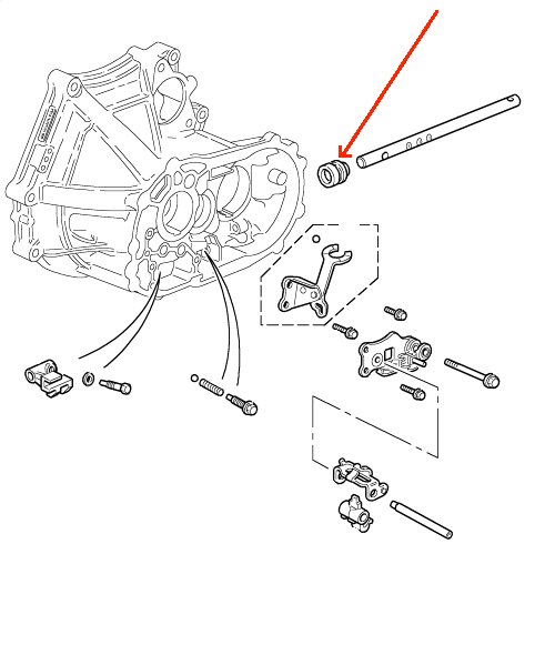 Land Rover Freelander 1 gearmanchet - Forreste gummi manchet ved gearkassen