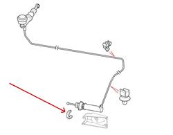 Land Rover plastik klips for koblings slave cylinderen