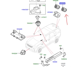 Land Rover bakkamera  beregnet til Range Rover, Discovery og Range Rover Sport