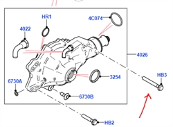 Land Rover montage bolt for montage af differentiale på Range Rover Velar fra 2017