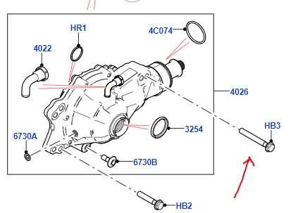 Land Rover montage bolt for montage af differentiale på Range Rover Velar fra 2017