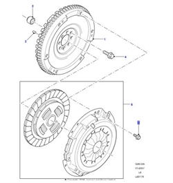 Land Rover svinghjuls montage bolt til 6-trins manuel gearkasse