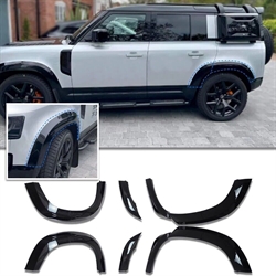 Land Rover Defender 110" skærmkant sæt til New Defender L663 - Blank sort