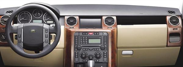 Land Rover valnøddetræ interiør for Discovery 3 modellen
