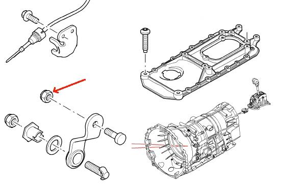 Land Rover automatgear skiftearm låsemøtrik for ZF 6-trins automatgearkassen - VYH500020