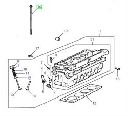 Land Rover topstykke strækbolte for Freelander 1,8 benzin - WAM2293L