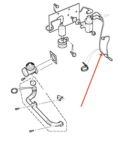 Land Rover vakuum slange beregnet til EGR systemet på Defender Td5 motorerne