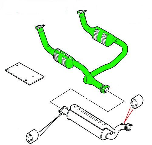 Land Rover katalysatorer og forrør WCD000860
