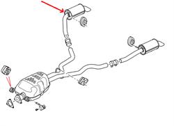 Land Rover udstødning med lyddæmper for  Discovery 3 & 4 TDV6 - bagerste højre