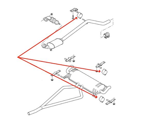 Land Rover udstødningsophæng for Range Rover L322 (2002-2012)