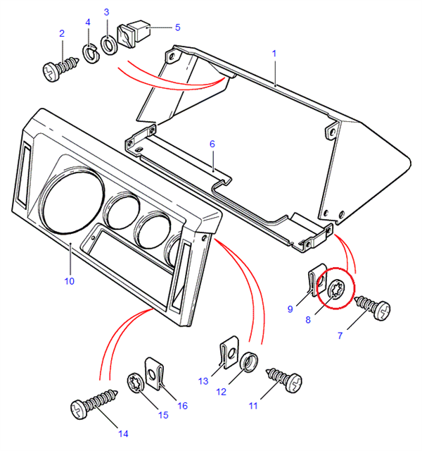 Land Rover Defender låse skive til instrumentbordet - WF703084