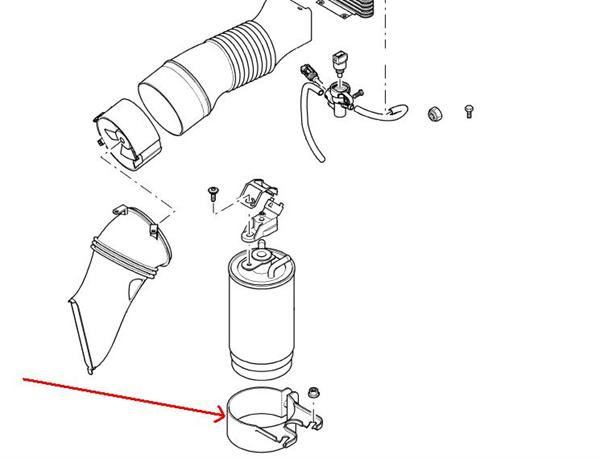 Land Rover beslag for brændstoffilter for Td6 motoren i Range Rover GCAT