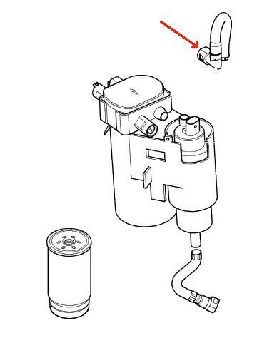 Land Rover Freelander 1 Td4 brændstofslange kobling imellem filter og pumpe