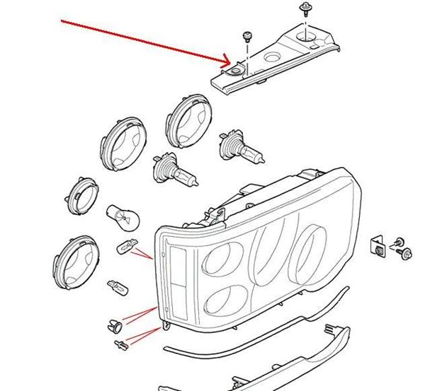 Land Rover forlygte afskærmning for Discovery 2 modellen højre side