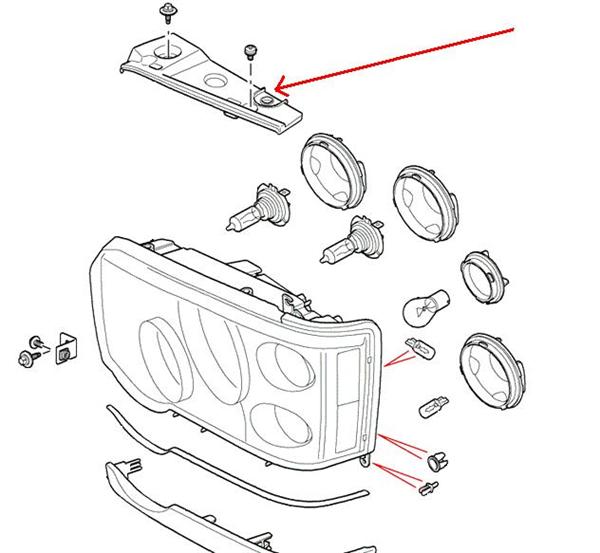 Land Rover forlygte afskærmning for Discovery 2 modellen venstre side