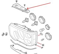 Land Rover forlygte afskærmning for Discovery 2 modellen venstre side