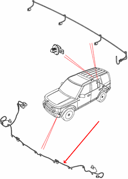 Land Rover ledningsnet. YMQ501631.