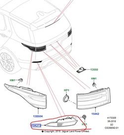Land Rover Venstre tåge lygte for Discovery 5 - L462