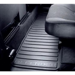 Land Rover bagsæde gummimåtte for Defender modellen - fuld bredde med Logo