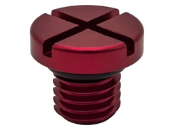 Land Rover Heavy Duty Aluminium udluftningsskrue til expansionsbeholder - Rød eloxeret