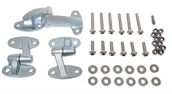 Land Rover dørhængsel sæt i rustfri stål med rustfri bolte og montage sæt til Defender og Serie 2 & 3 - bagdør
