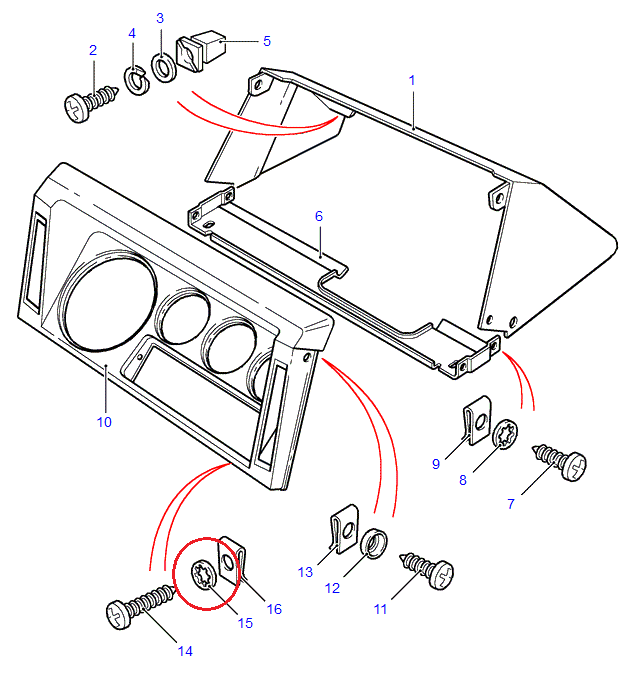 Land Rover Defender låse skive til instrumentbordet - WF704064