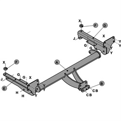 Land Rover anhængertræk for Range Rover L322 (2002-2012) - Fast træk